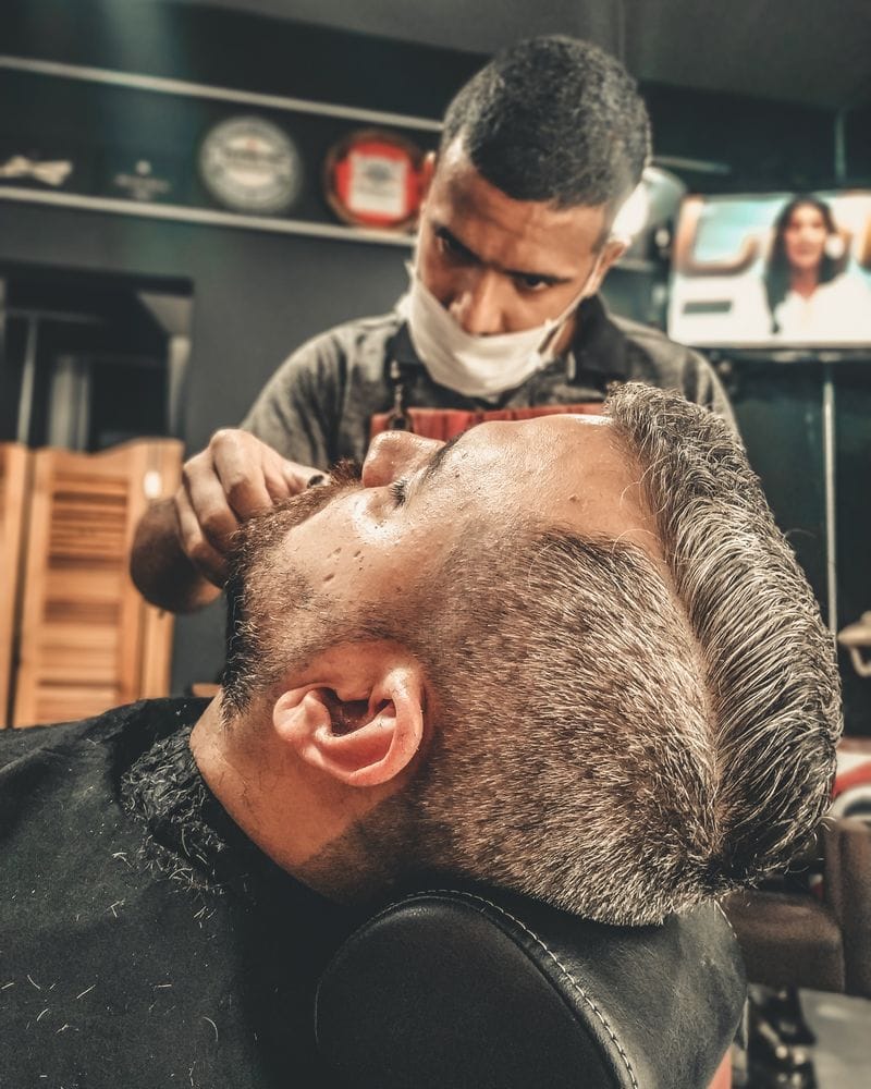 Clean fade haircut result