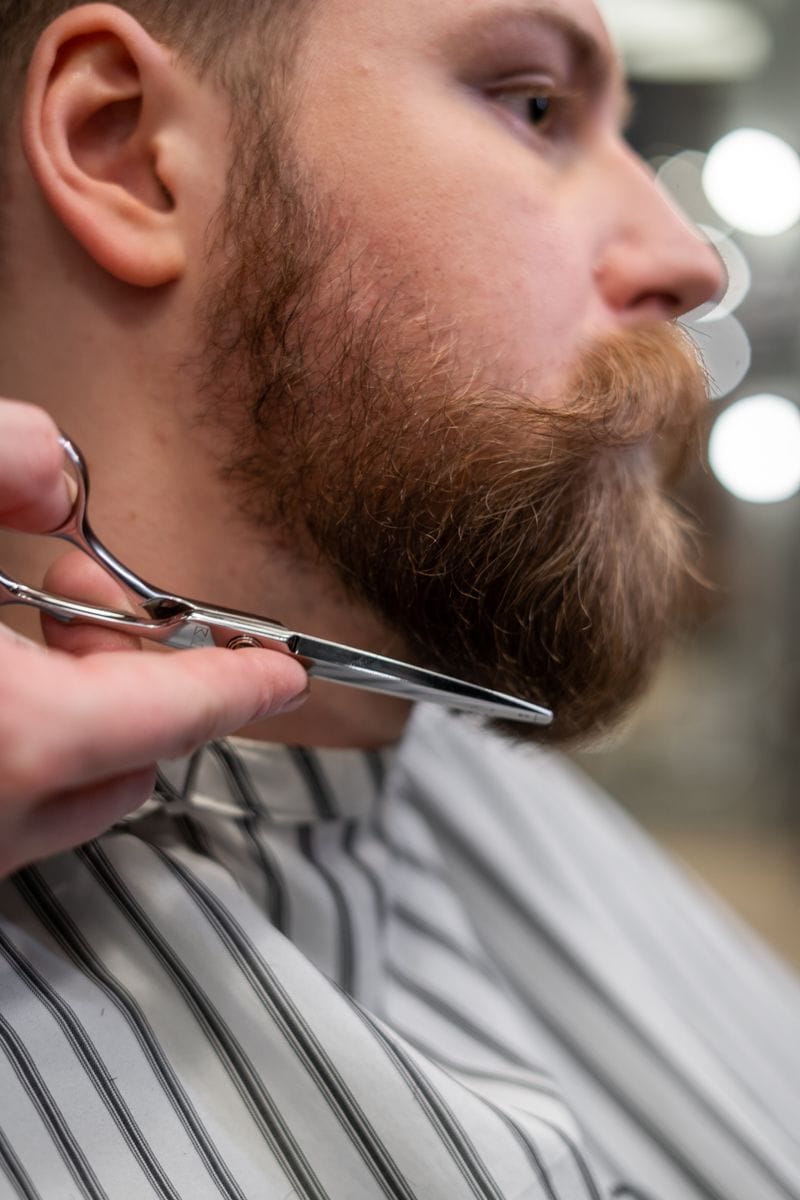 Classic hot towel and straight razor shave