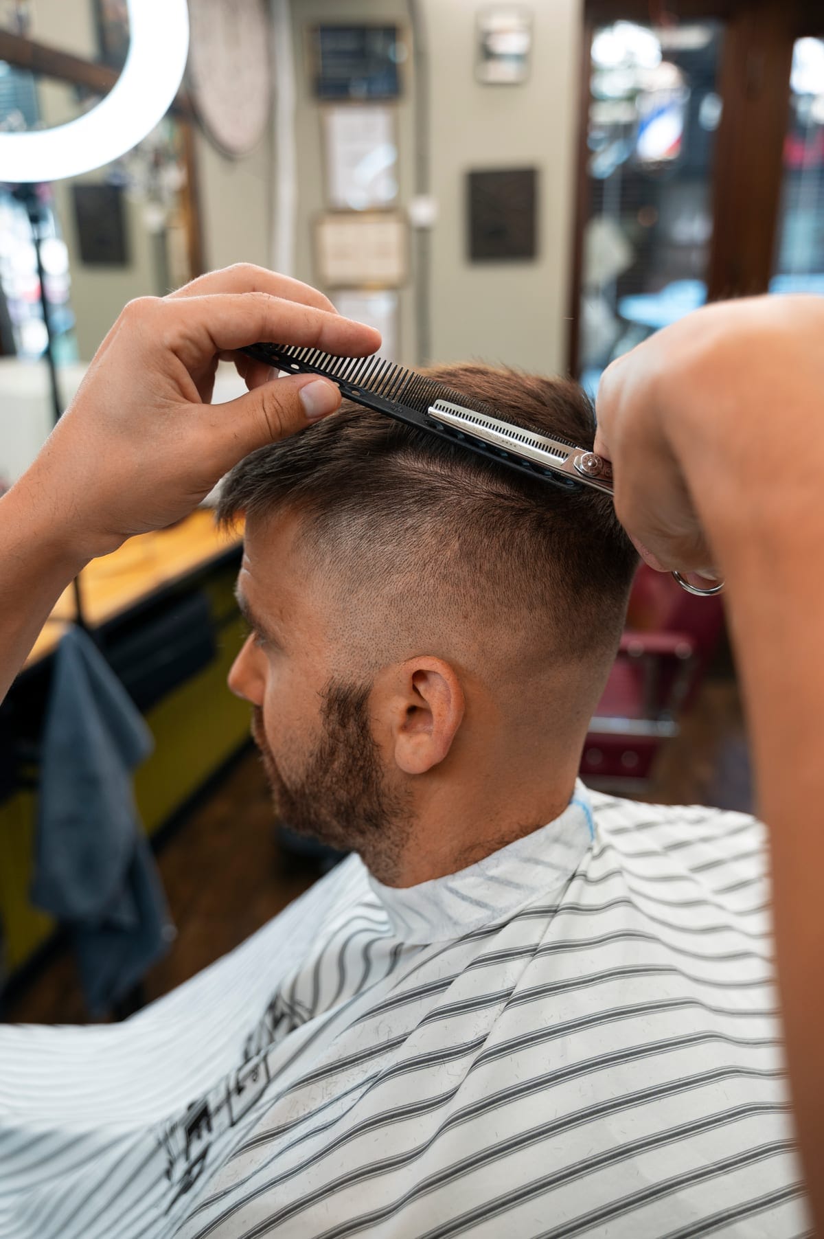 Modern textured crop with mid fade